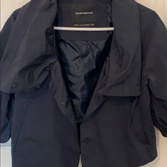 Club Monaco cropped jacket - navy - Picture 4 of 7